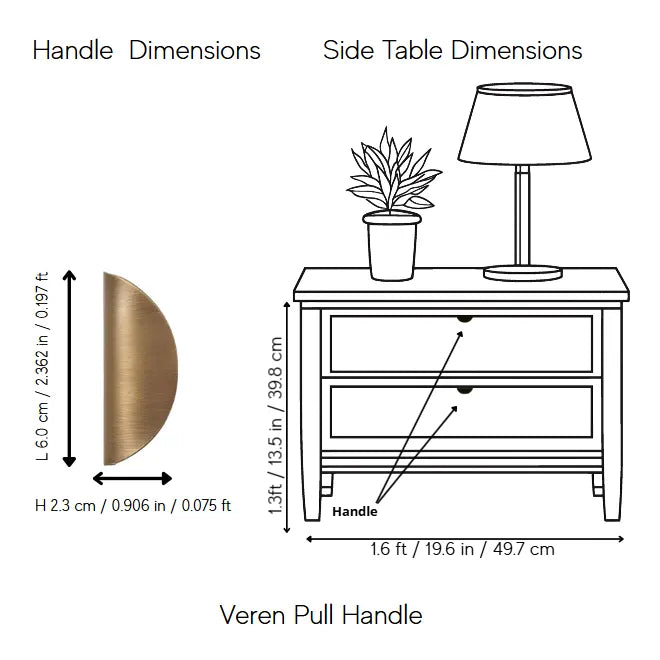 Veren Pull Handle Pack of 1 (Made-to-order Only)