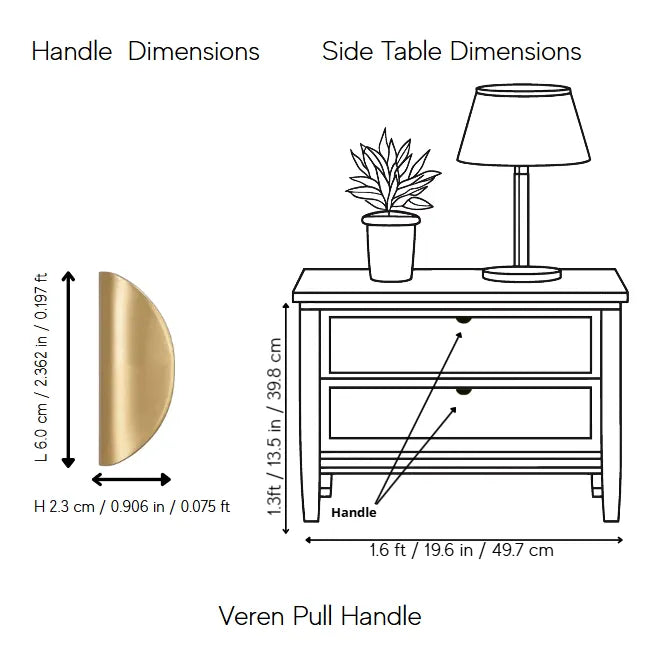 Veren Pull Handle Pack of 1 (Made-to-order Only)