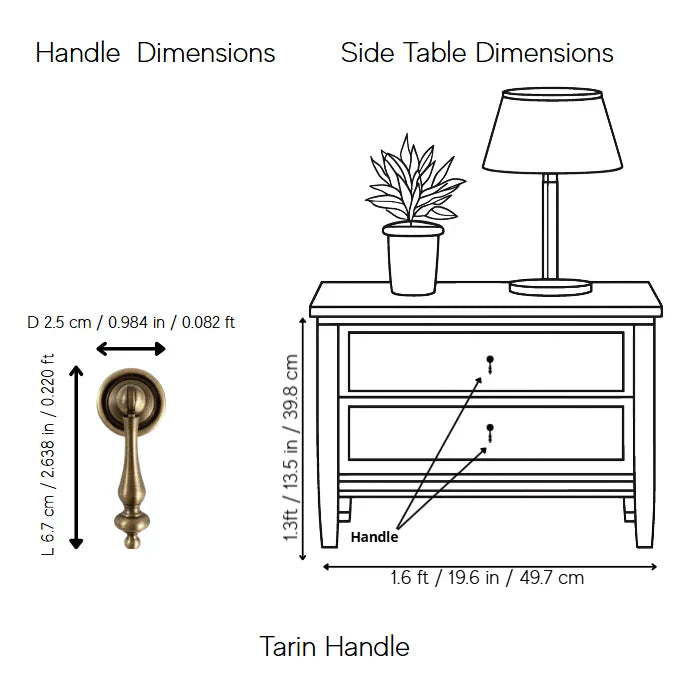Tarin Handle Pack of 1 (Made-to-order Only)