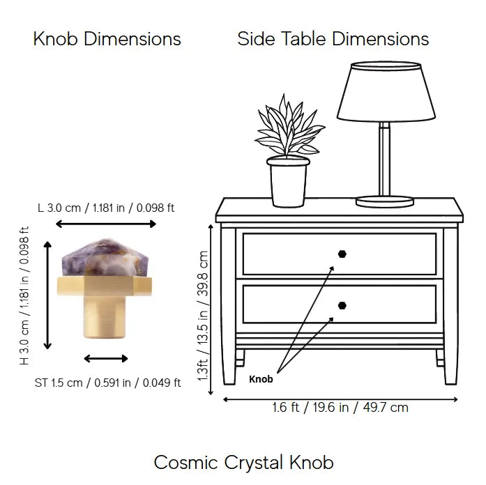 Cosmic Crystal Knob