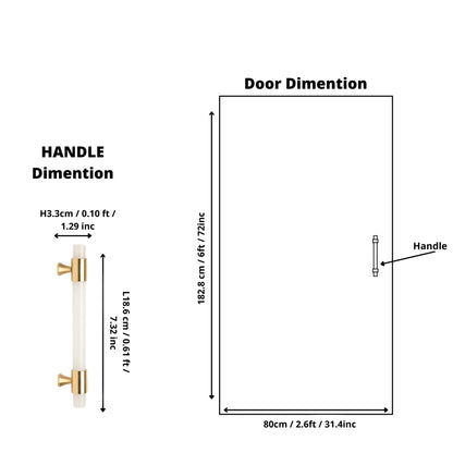 The Mantara C-0014-128 Luster Handle is a modern crystal and brass handle in white, ideal for wardrobes and doors.