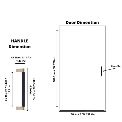 Mantara Julius Handle B-0065 is a modern brushed brass handle in black, ideal for doors, wardrobes, and drawers.