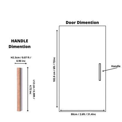 Drawer pull handle, Wood+aluminium, brown brushed finish, Mantara, Esha Handle W-0016, perfect for kitchen drawers and dressers