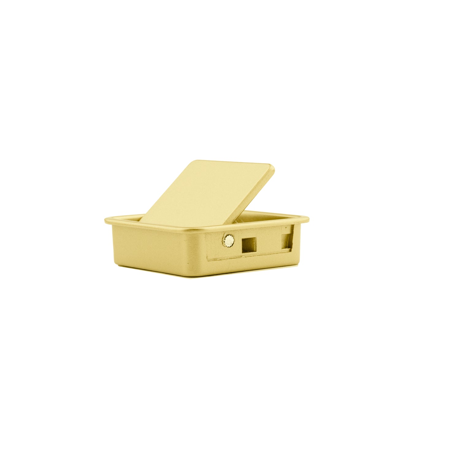 Mantara Concealed Square Handle  Z-0009 is a modern zinc alloy knob in brushed gold  ideal for drawers,dresser drawers and hooks.