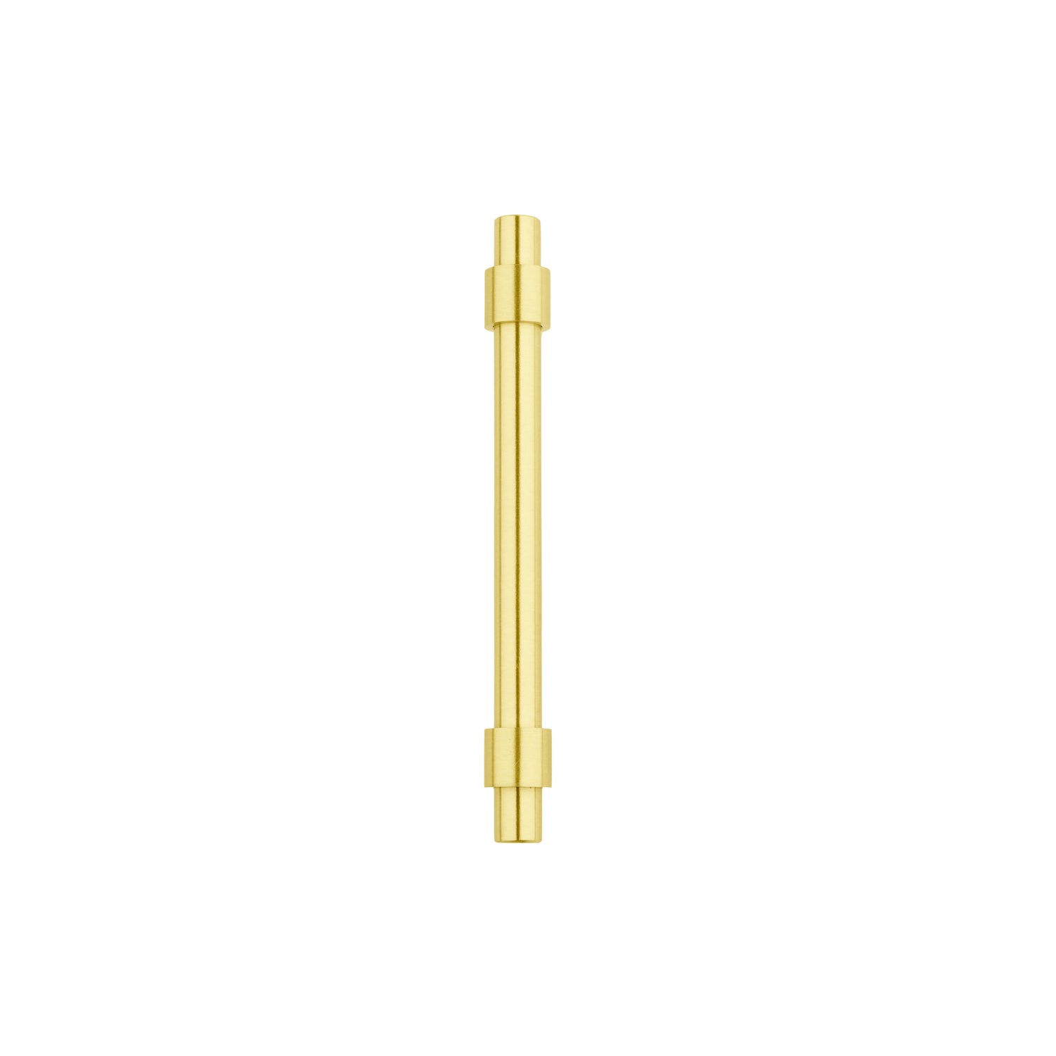 Mantara Seraphine Handle B-0054 is a modern brushed brass handle in gold, ideal for wardrobes, almirahs, and kitchens.