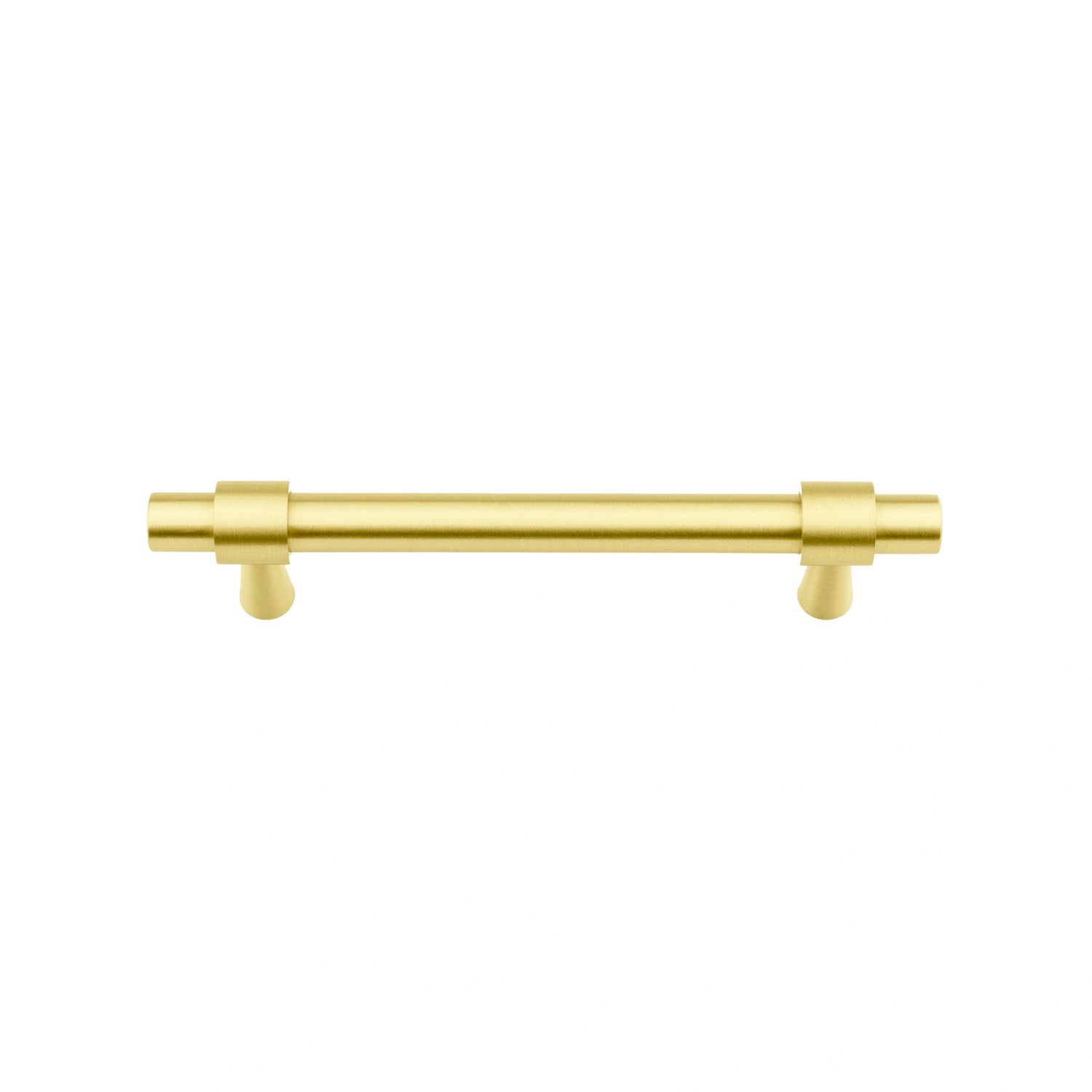 Mantara Seraphine Handle B-0054 is a modern brushed brass handle in gold, ideal for wardrobes, almirahs, and kitchens.