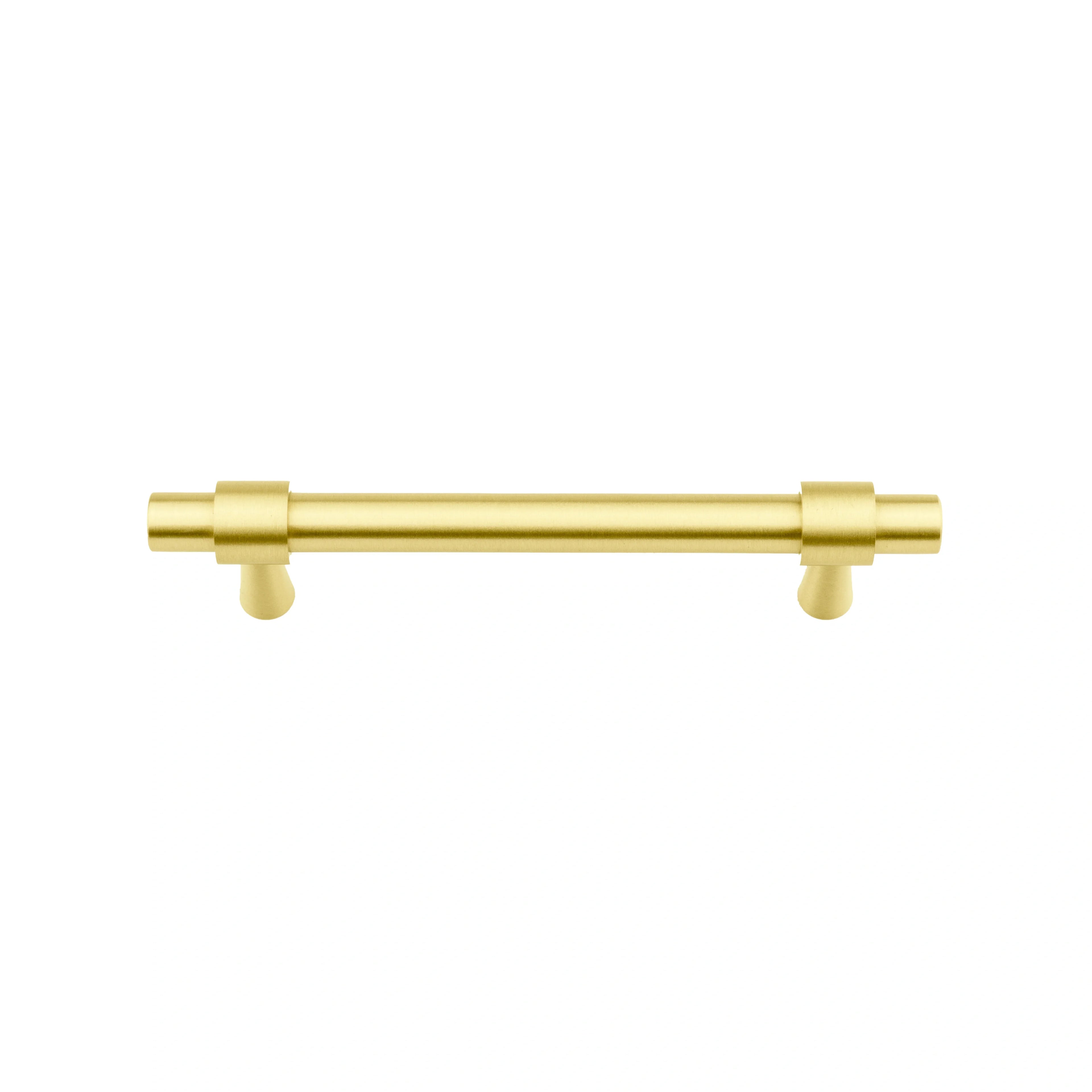 Mantara Seraphine Handle B-0054 is a modern brushed brass handle in gold, ideal for wardrobes, almirahs, and kitchens.