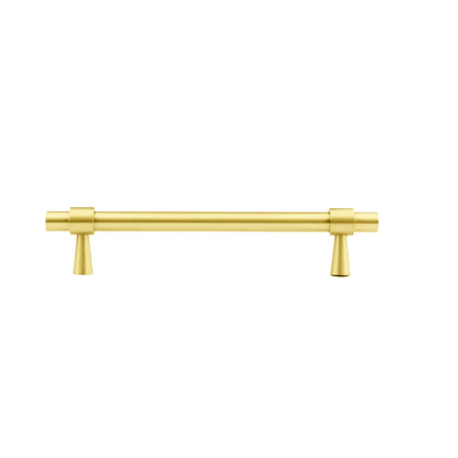 Mantara Seraphine Handle B-0054 is a modern brushed brass handle in gold, ideal for wardrobes, almirahs, and kitchens.