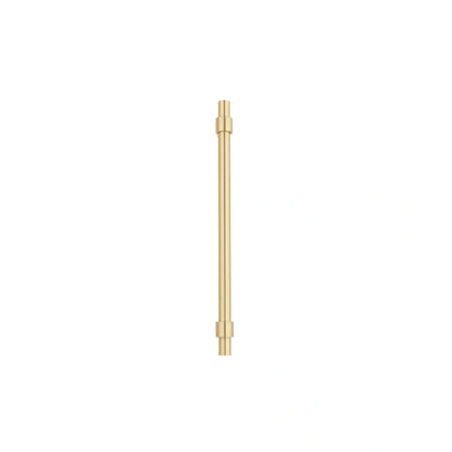 Mantara Seraphine Handle B-0054 is a modern brushed brass handle in gold, ideal for wardrobes, almirahs, and kitchens.