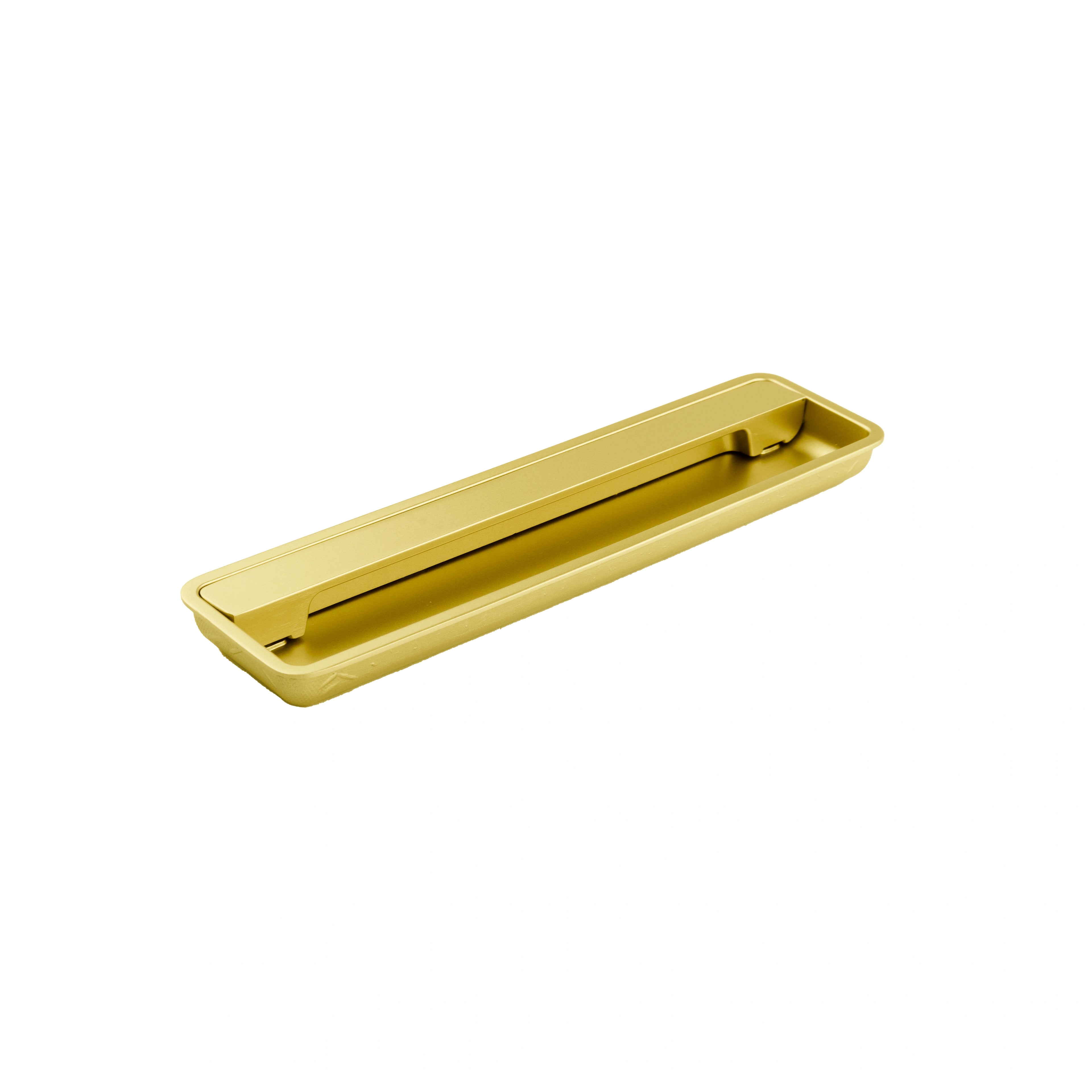 Mantara Concealed Square Handle Z-0011 is a modern zinc handle in matte gold, ideal for sliding doors and furniture.