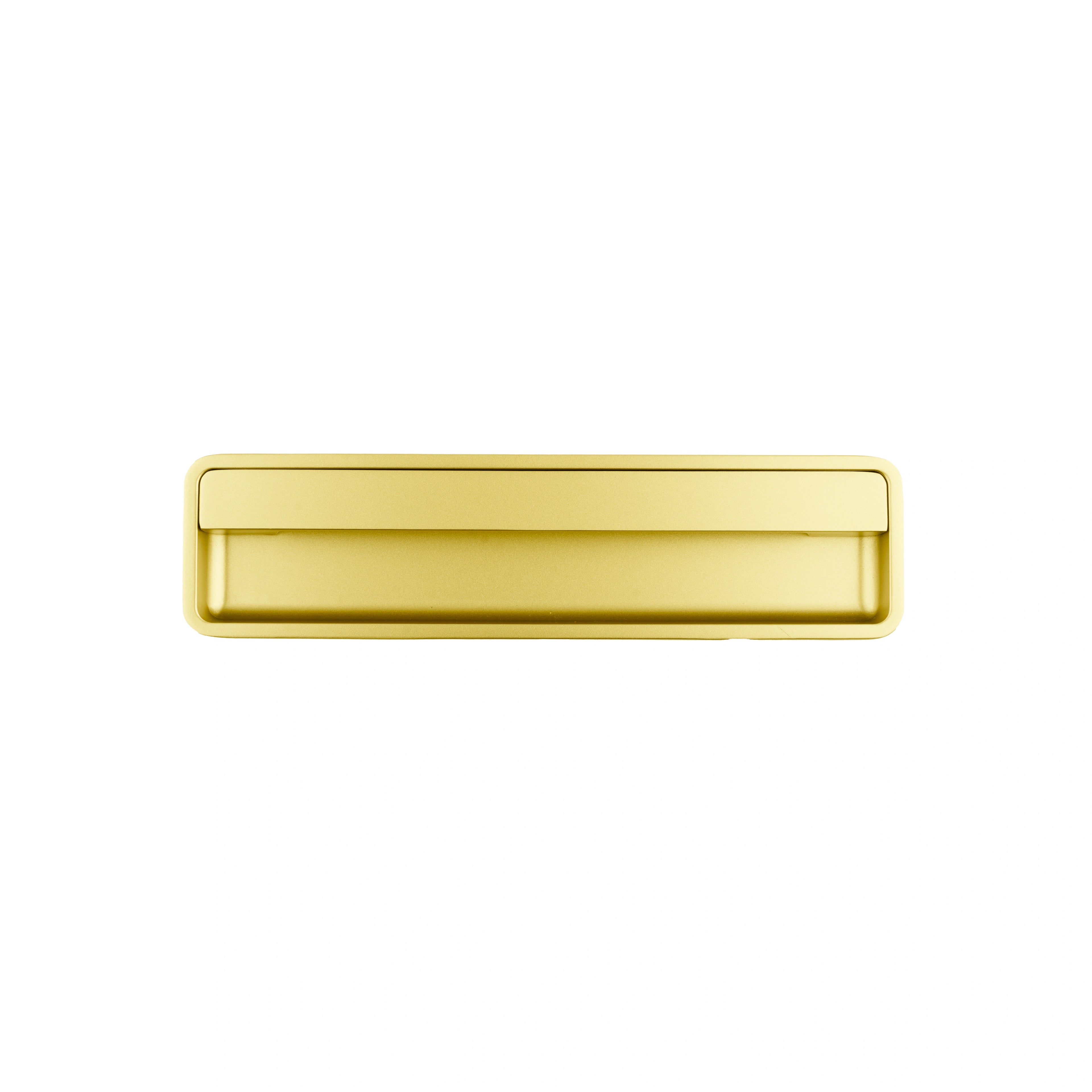 Mantara Concealed Square Handle Z-0011 is a modern zinc handle in matte gold, ideal for sliding doors and furniture.