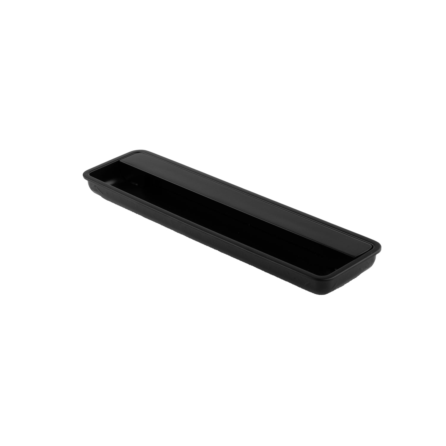 Mantara Concealed Square Handle Z-0011 is a modern zinc handle in matte black ideal for sliding doors and furniture.