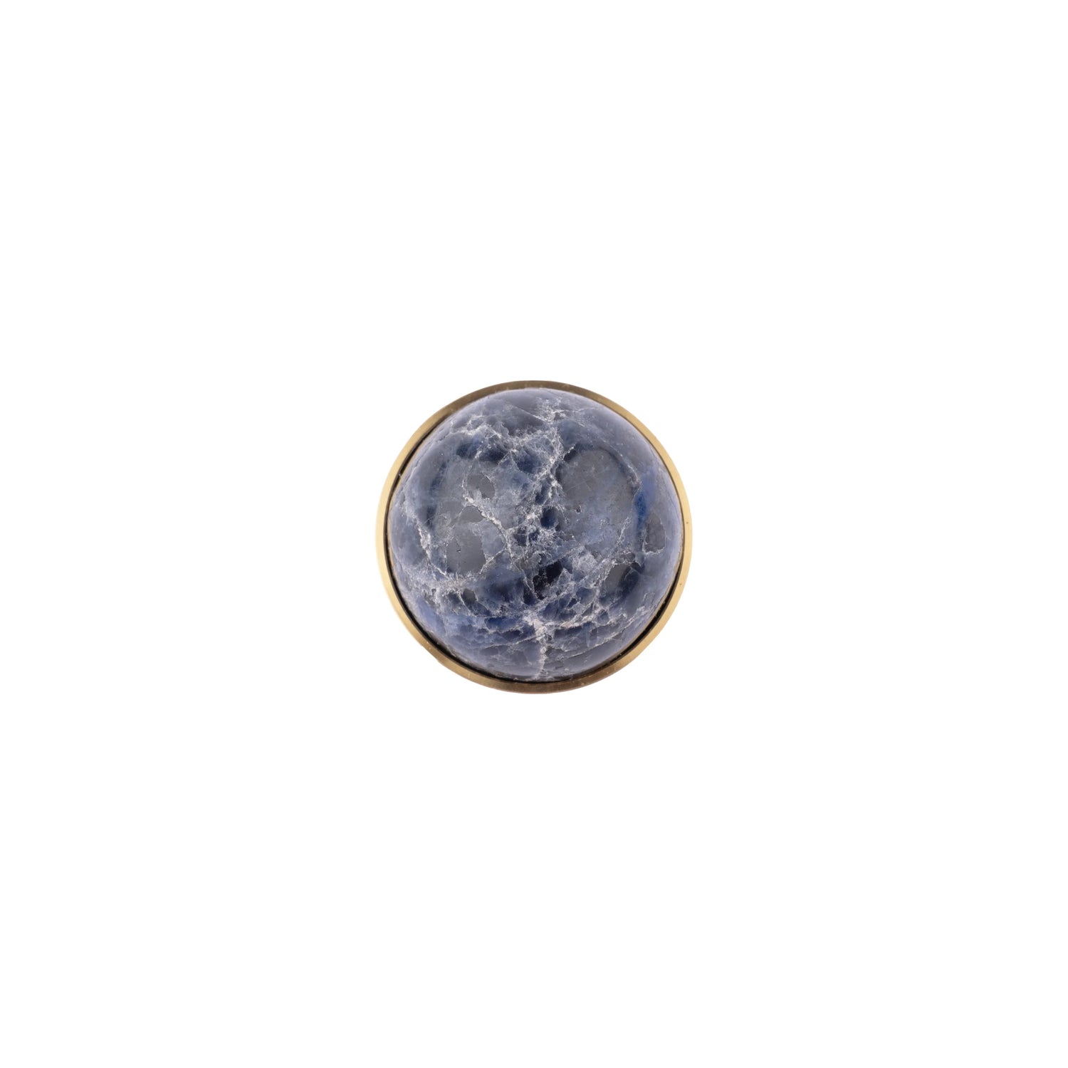 The Mantara C-0006 is a modern crystal + brass knob in black, ideal for drawers and cabinets.