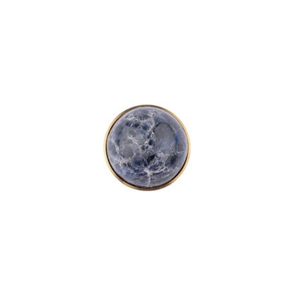 The Mantara C-0006 is a modern crystal + brass knob in black, ideal for drawers and cabinets.