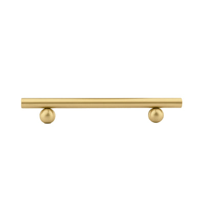 Mantara Elowen Handle B-0057 is a modern brushed brass handle in gold, ideal for cabinets, wardrobes, and kitchens.