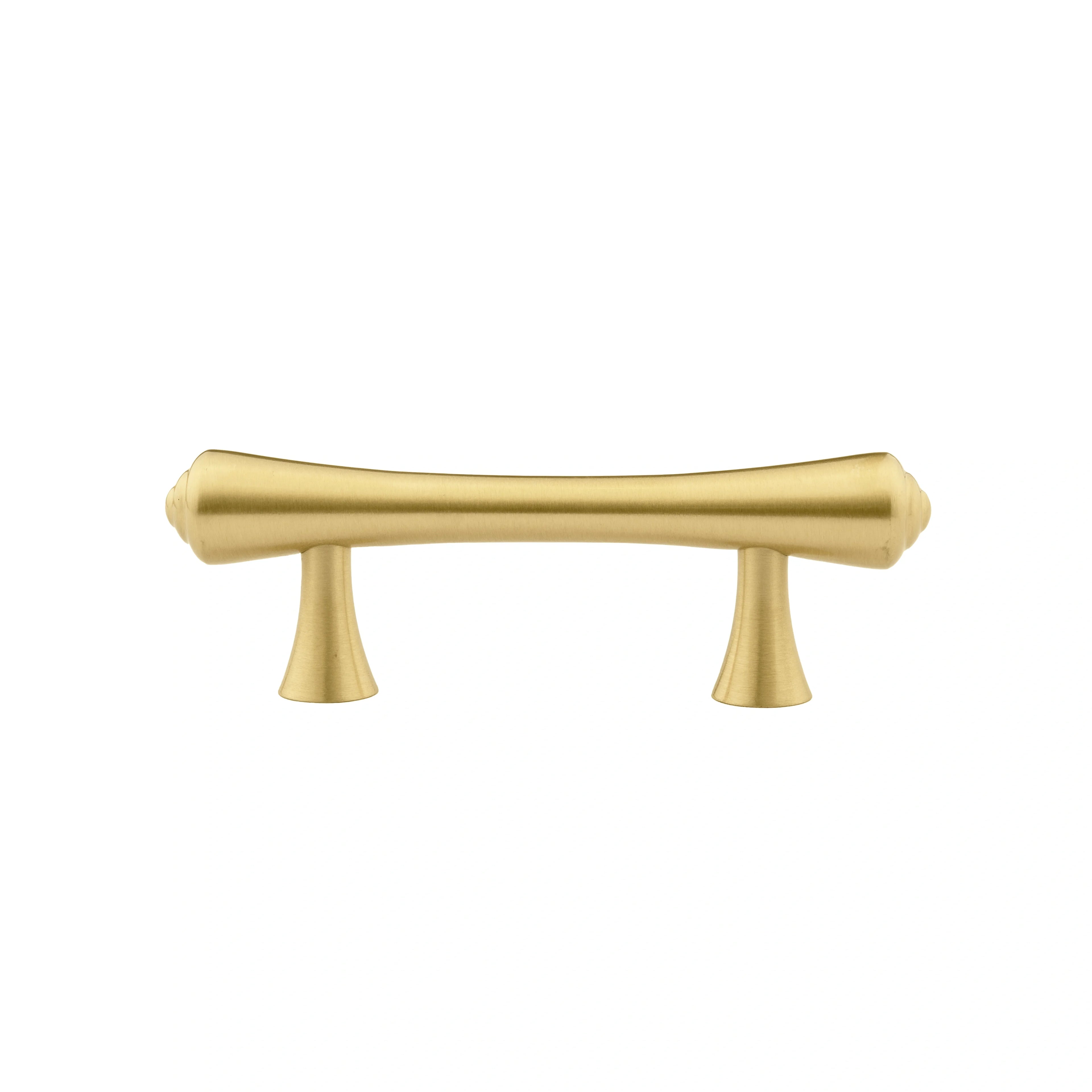 Mantara Raphael Handle B-0068 is a modern brushed brass handle in gold, ideal for kitchens, drawers, and wardrobes.