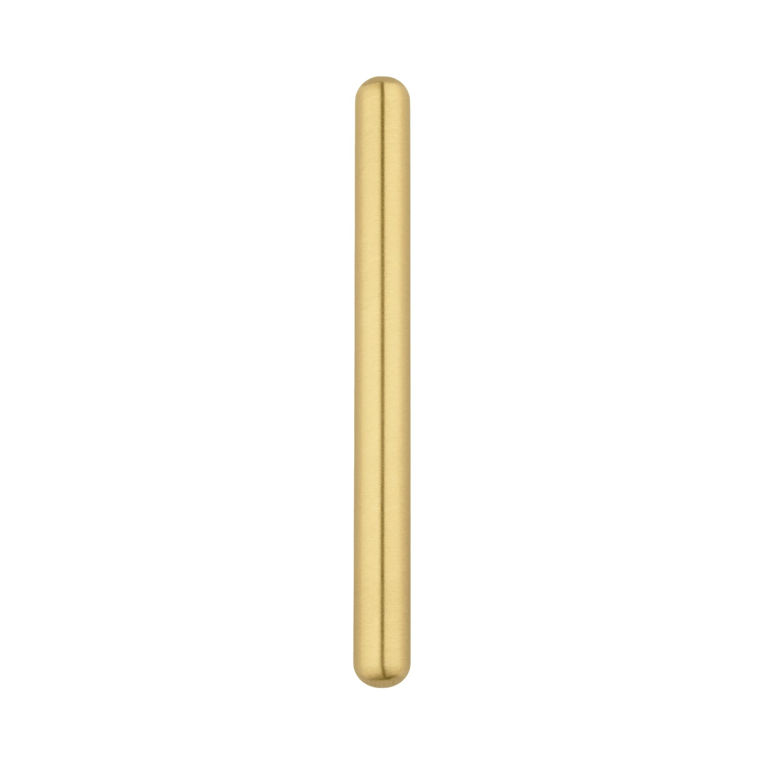 Mantara Pantheon Handle B-0053 is a modern matte brass handle in gold, ideal for kitchens, wardrobes, and cabinets.