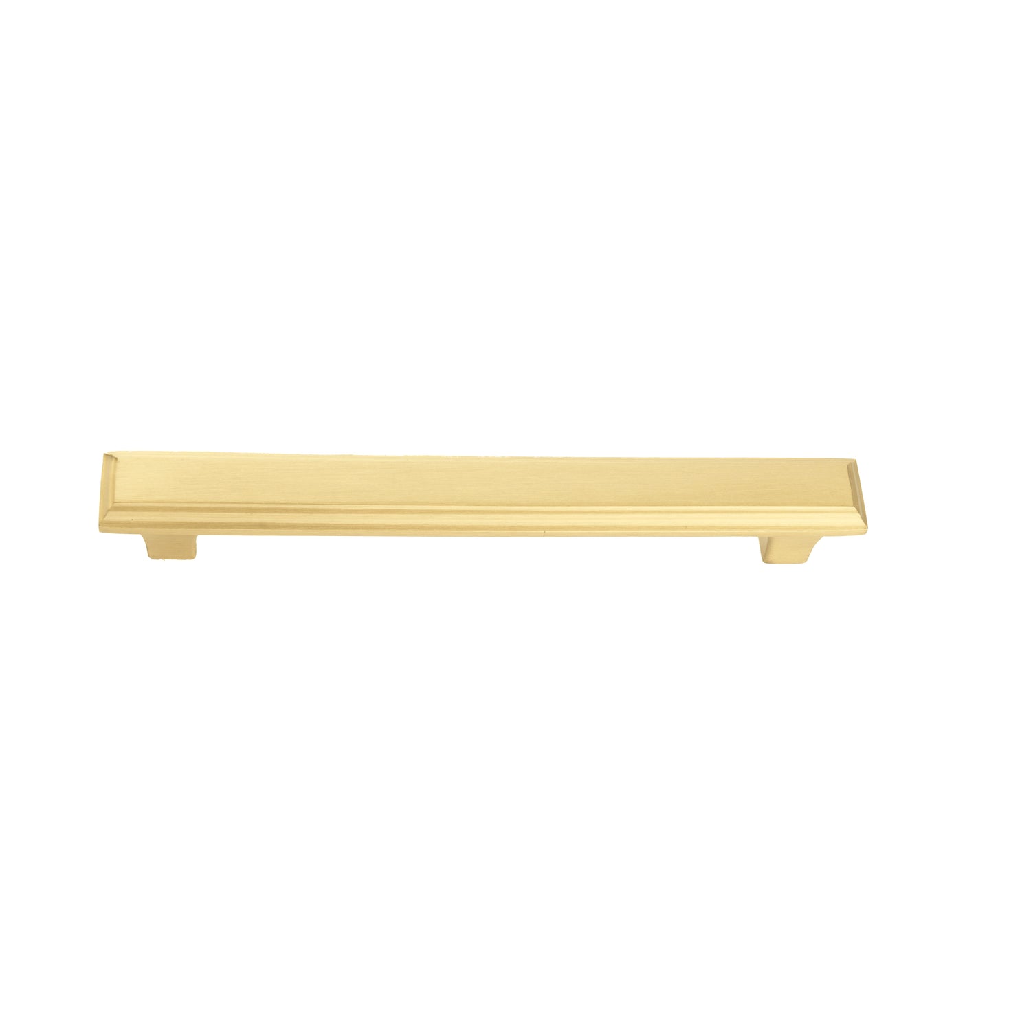 Mantara Alaric Handle B-0066 is a modern brushed brass handle in gold, ideal for wardrobes, kitchens, and cabinets.