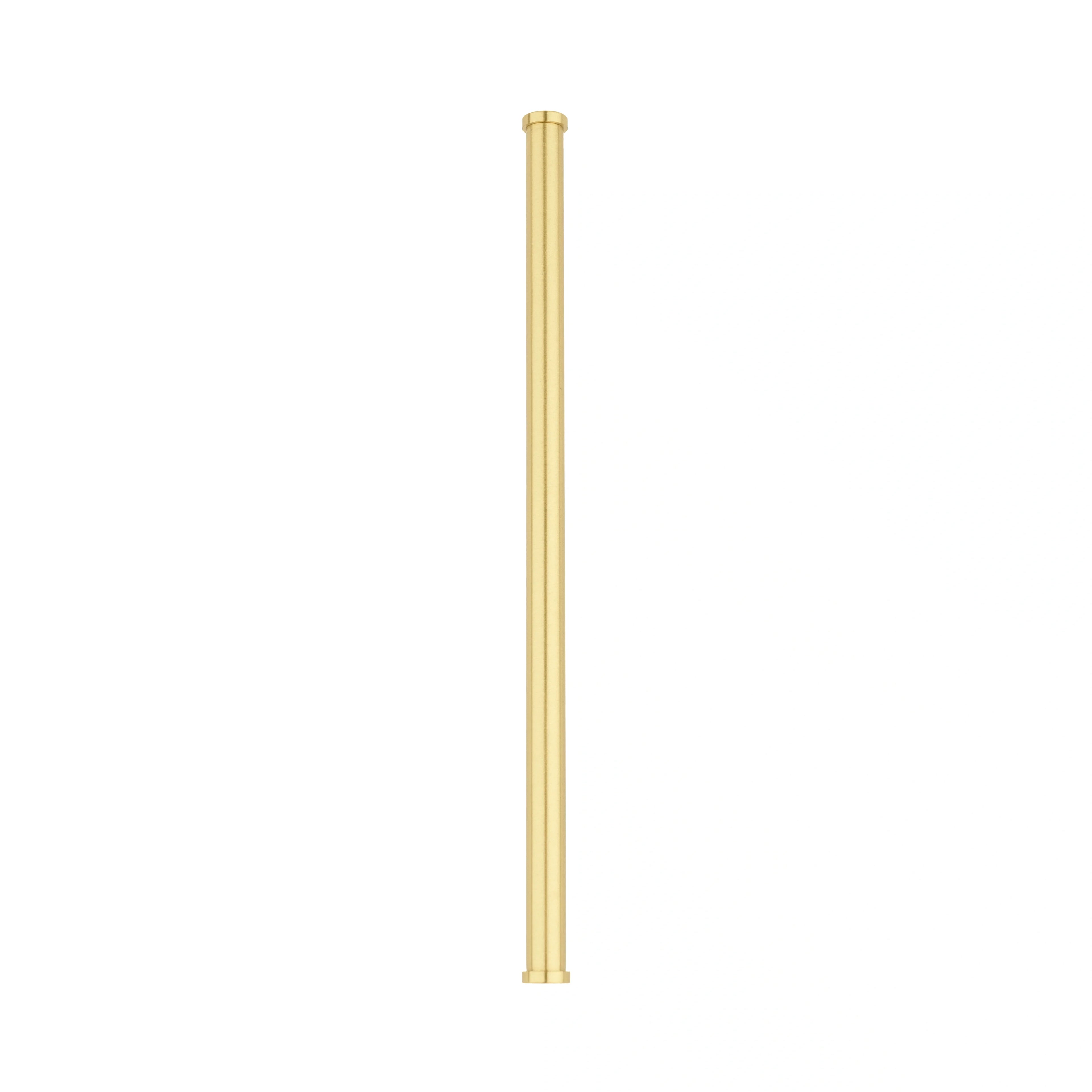 Mantara Eleanora Handle B-0058 is a modern solid brass handle in brushed gold, ideal for cabinets, doors, and wardrobes.
