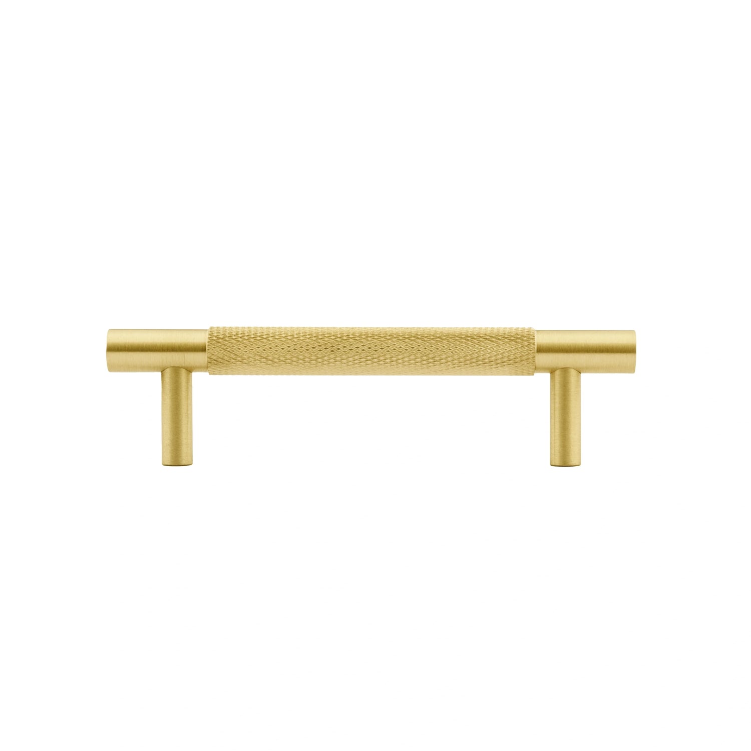 Mantara Pisa Knob B-0060 is a modern brushed brass handle in gold, ideal for wardrobes, cabinets, and main doors.