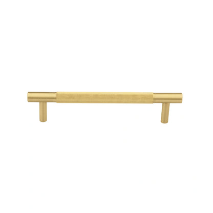 Mantara Pisa Knob B-0060 is a modern brushed brass handle in gold, ideal for wardrobes, cabinets, and main doors.