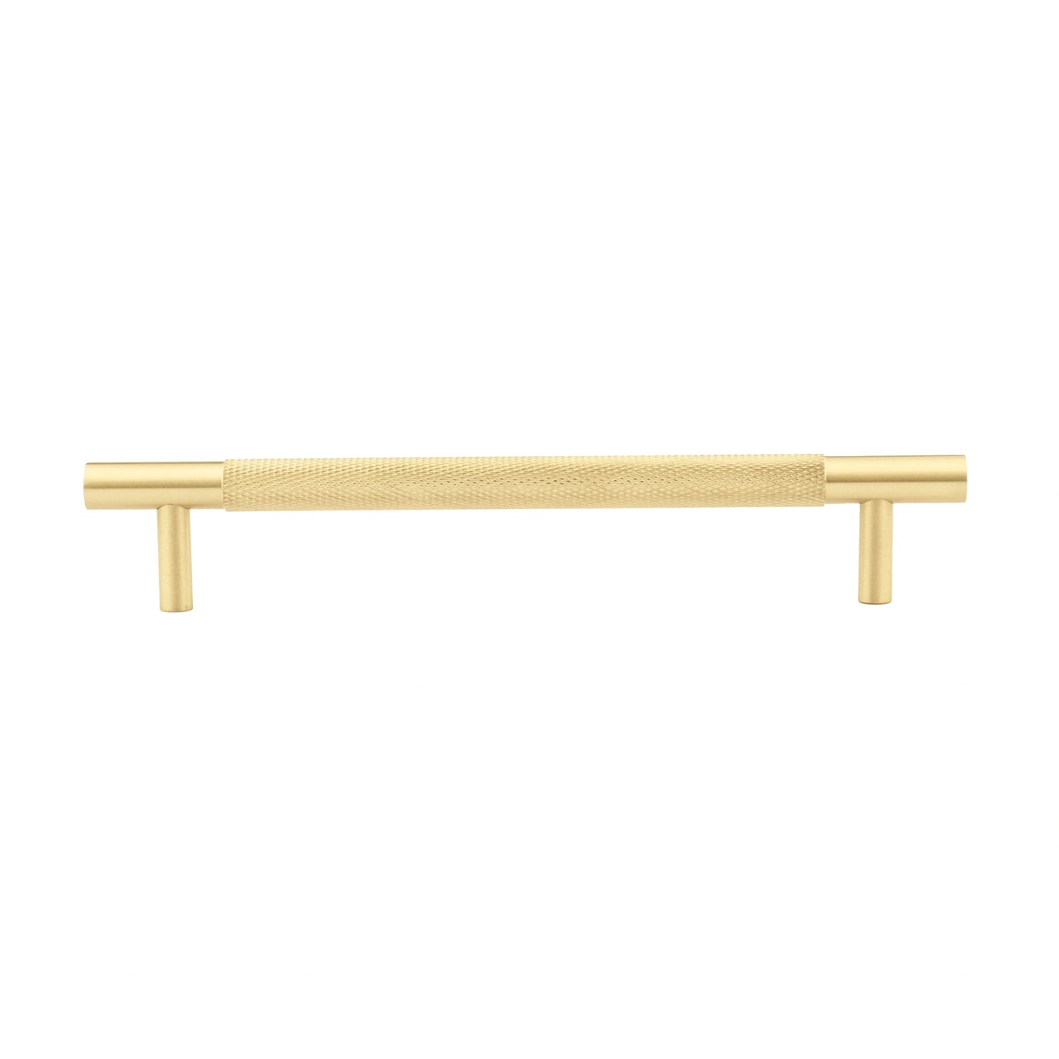 Mantara Pisa Knob B-0060 is a modern brushed brass handle in gold, ideal for wardrobes, cabinets, and main doors.