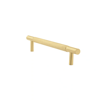 Mantara Pisa Knob B-0060 is a modern brushed brass handle in gold, ideal for wardrobes, cabinets, and main doors.