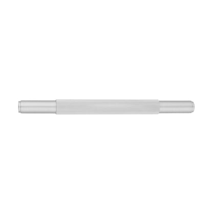Mantara Enigma Handle B-0061 is a modern brushed brass handle in chrome, ideal for cupboards and drawers.