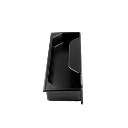 Mantara Concealed Furrow Handle Z-0014 is a modern zinc alloy handle in matte black finish, ideal for sliding doors, drawers, and cupboards.