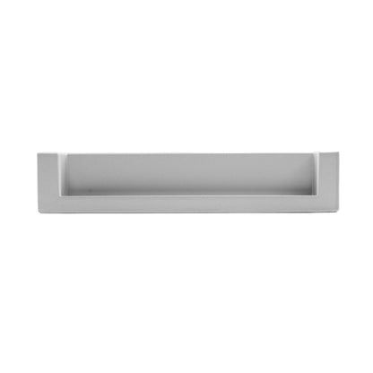 Mantara Concealed Rectangular Handle Z-0013 is a modern zinc handle in matte silver, ideal for wardrobes and furniture.