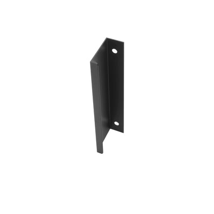 The Mantara AL-0004 Shingle Handle is a modern black aluminum alloy handle with a matte finish, ideal for wardrobes and kitchens.