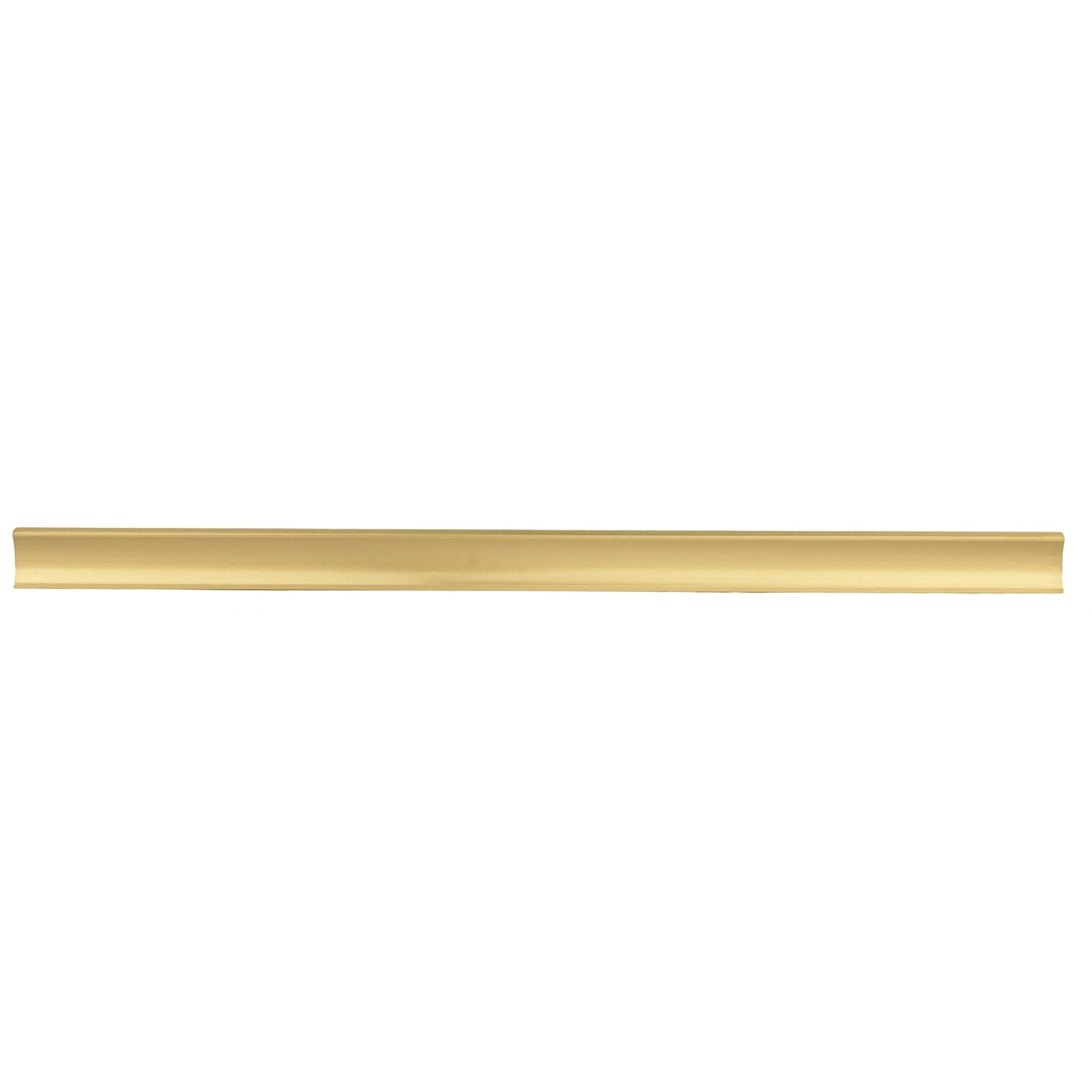 Mantara B‑0078 Galactic handle in brushed brass, available in sizes from 32 mm to 400 mm, sleek modern pull for wardrobes, doors, drawers and kitchen cabinets by Mantara.