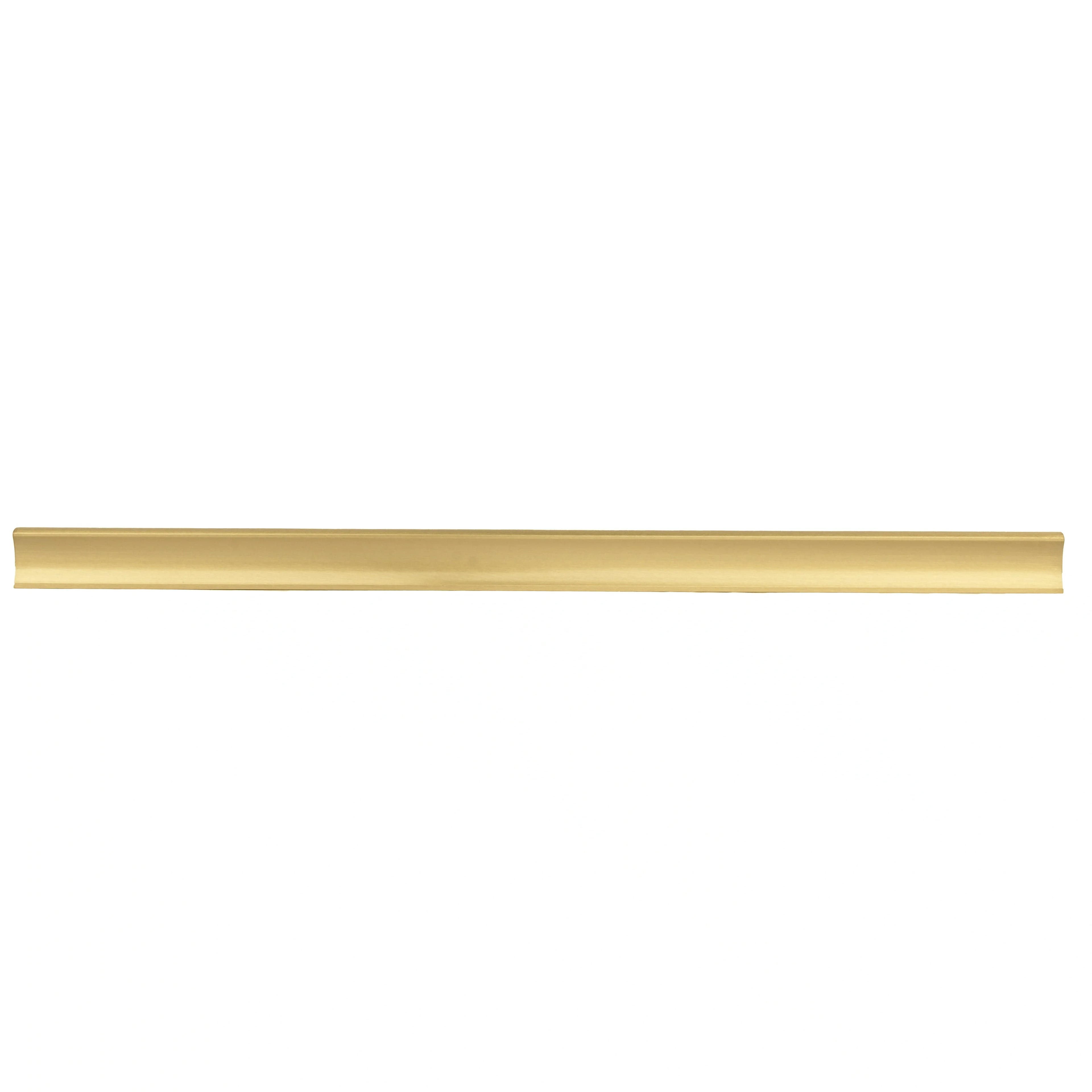 Mantara B‑0078 Galactic handle in brushed brass, available in sizes from 32 mm to 400 mm, sleek modern pull for wardrobes, doors, drawers and kitchen cabinets by Mantara.