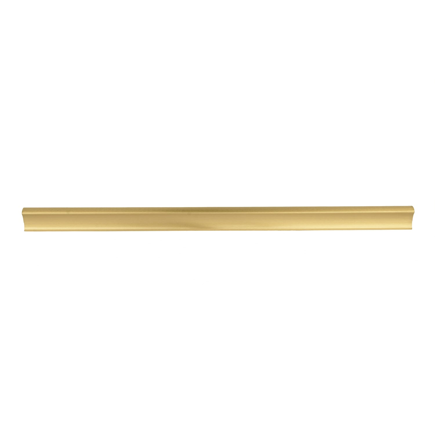 Mantara B‑0078 Galactic handle in brushed brass, available in sizes from 32 mm to 400 mm, sleek modern pull for wardrobes, doors, drawers and kitchen cabinets by Mantara.