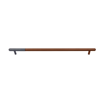 The Mantara AL-0003 Urbane Bar Handle is a modern aluminum alloy handle in black, perfect for doors and wardrobes.