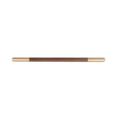 Mantara Mahogany Handle W-0003-H is a natural wood handle in brown with brushed brass finish, ideal for doors &amp; furniture.