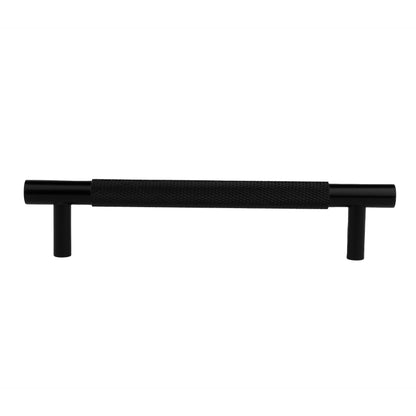 Mantara Enigma Handle B-0061 is a modern brushed brass handle in black, ideal for cupboards and drawers.