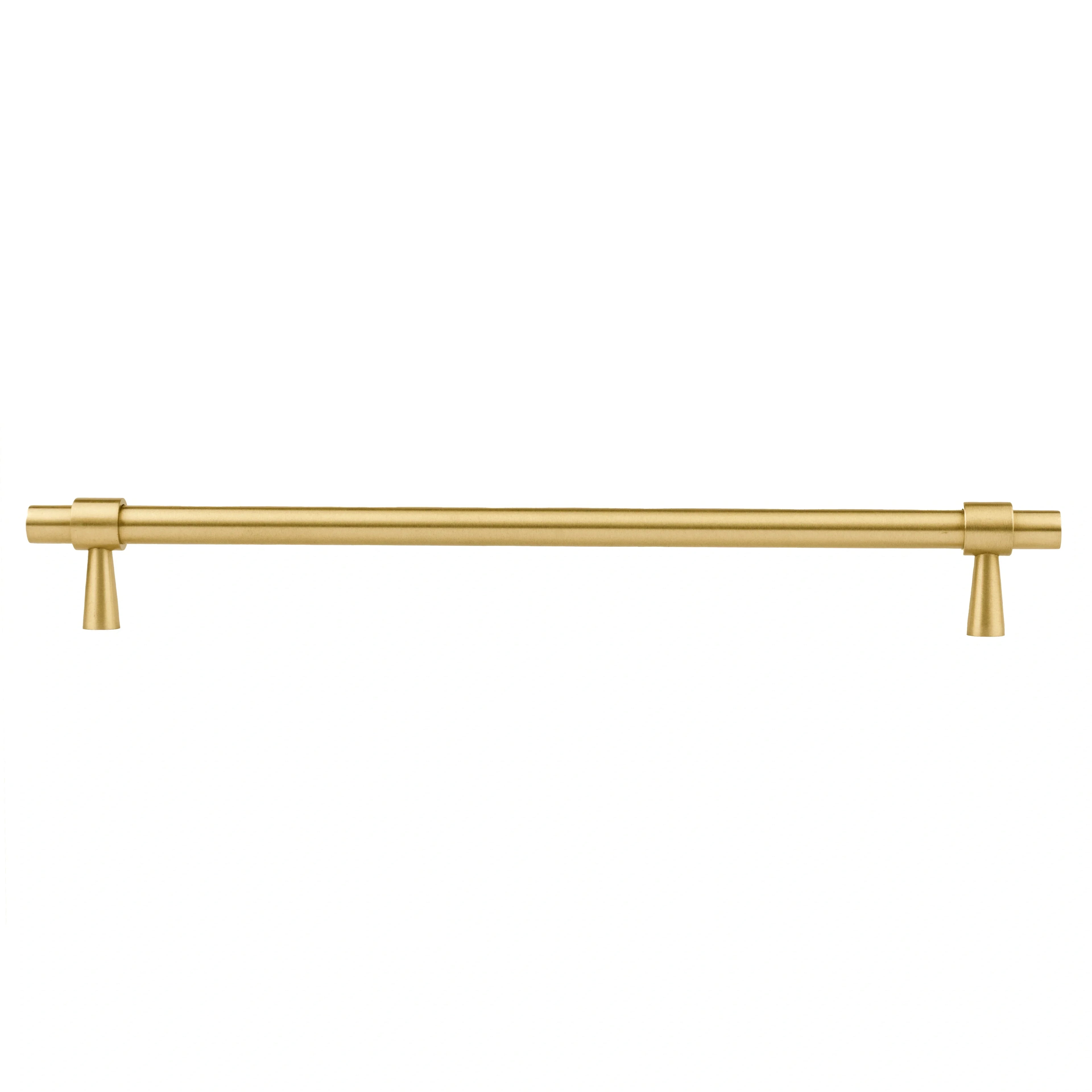 Mantara Seraphine Handle B-0054 is a modern brushed brass handle in gold, ideal for wardrobes, almirahs, and kitchens.