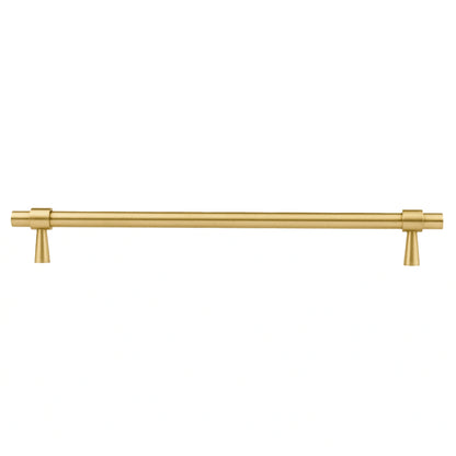 Mantara Seraphine Handle B-0054 is a modern brushed brass handle in gold, ideal for wardrobes, almirahs, and kitchens.