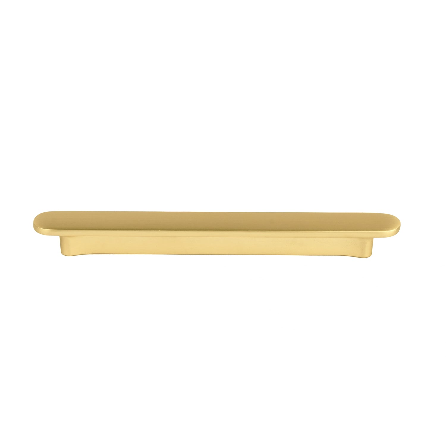 Mantara Plato Handle B-0067 is a modern brushed brass handle in gold, ideal for wardrobes, doors, and kitchens.