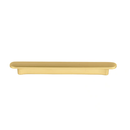 Mantara Plato Handle B-0067 is a modern brushed brass handle in gold, ideal for wardrobes, doors, and kitchens.