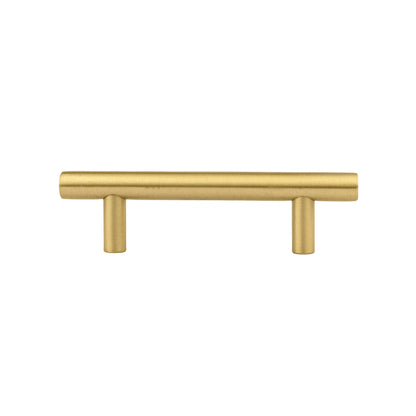 Cabinet pull handle, solid brass, brushed gold finish, Mantara, Sydney Handle, B-0080, ideal for wardrobes and kitchens.