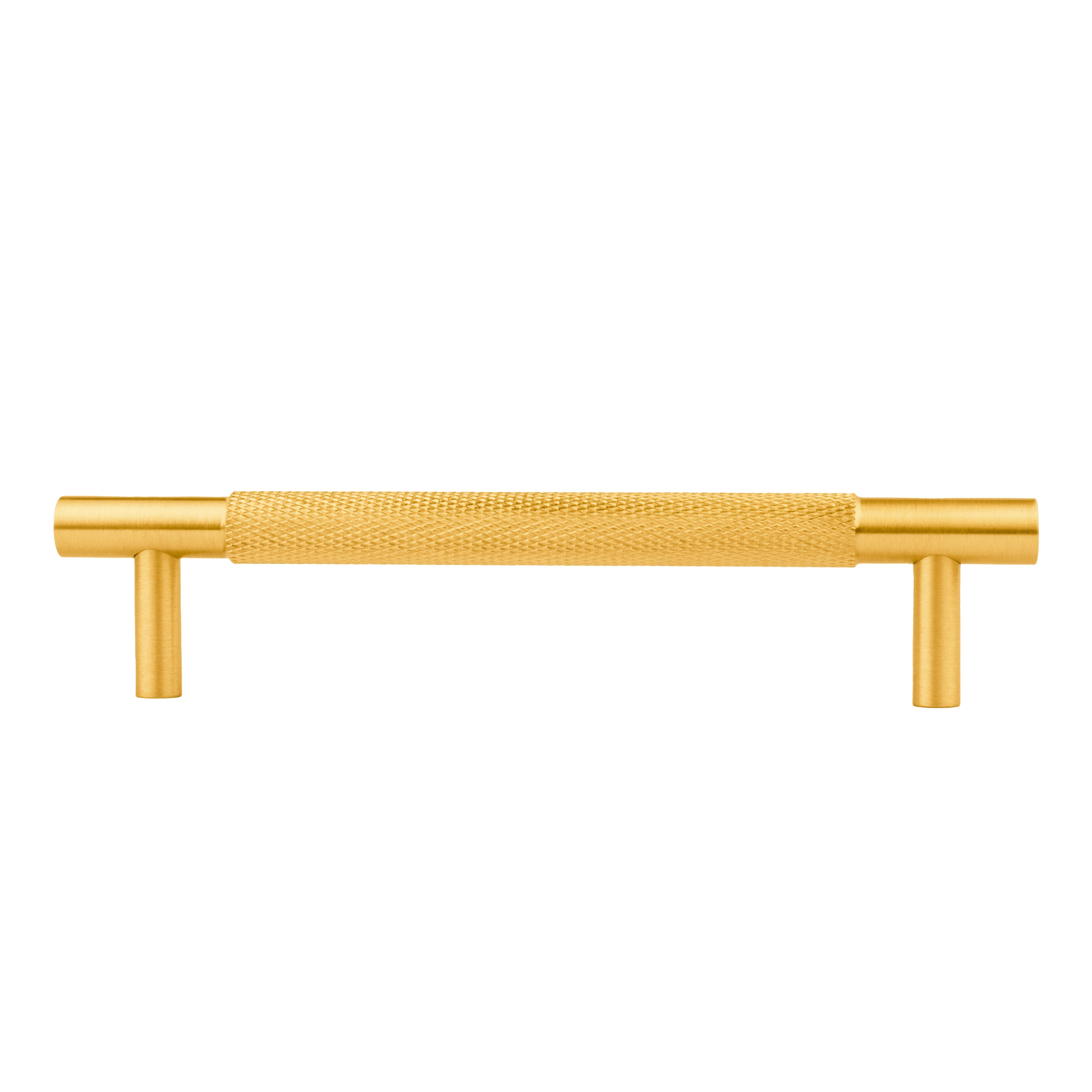 Mantara Enigma Handle B-0061 is a modern brushed brass handle in gold, ideal for cupboards and drawers.