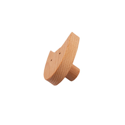 Mantara Dog Knob  W-0024 is a modern  beige wooden knob/hook, ideal for kids’ rooms, drawers, and wardrobes.