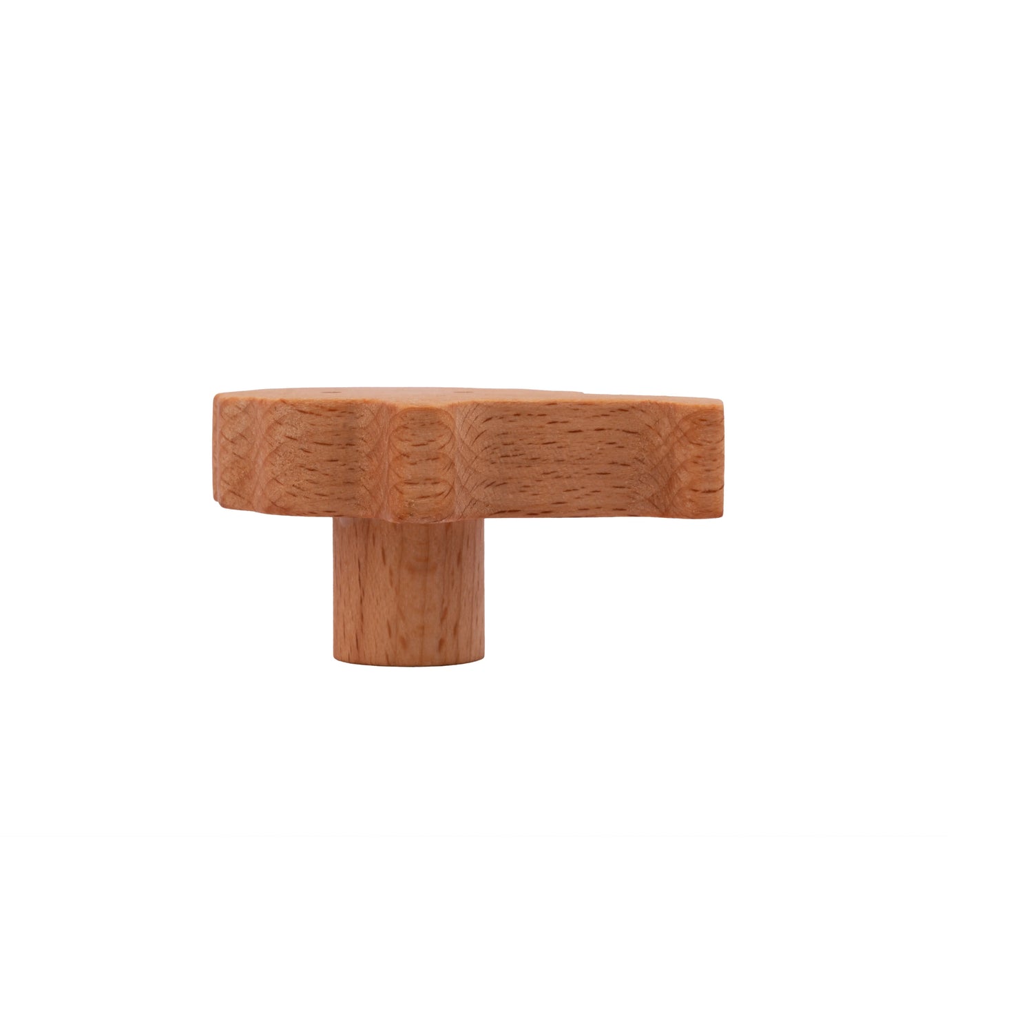 Mantara Lion Wooden Knob/Hook W-0024 Beige Modern Wood Knob for Kids Room, Cabinet &amp; Drawer