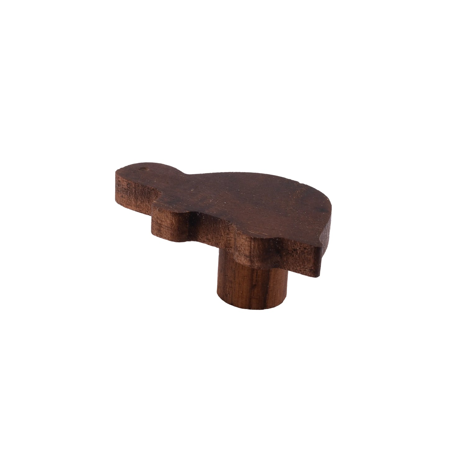Mantara Turtle Knob  W-0024 is a modern  walnut wooden knob/hook, ideal for kids’ rooms, drawers, and wardrobes.