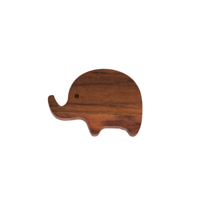 Mantara Elephant Wooden Knob W-0024 is a modern wooden knob and wall hook in brushed walnut finish, ideal for kids’ rooms, drawers, and cabinets.