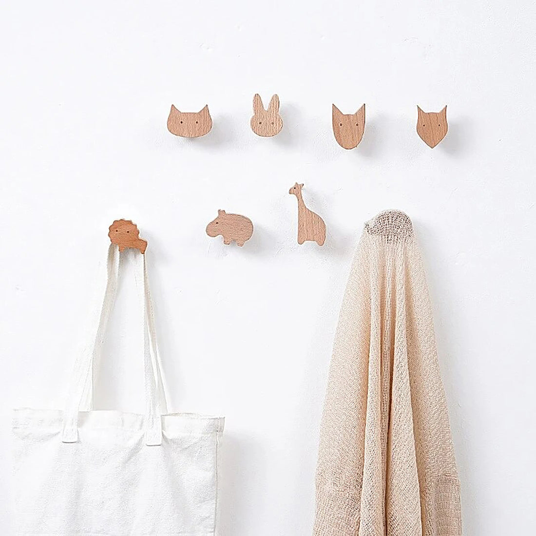 Fox wooden knob/Hook