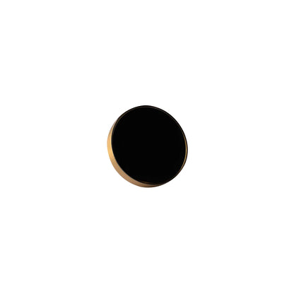 The Mantara L-0004 Obsidian Knob is a modern brass and leather knob in black, perfect for wardrobes, kitchens, and cabinets.
