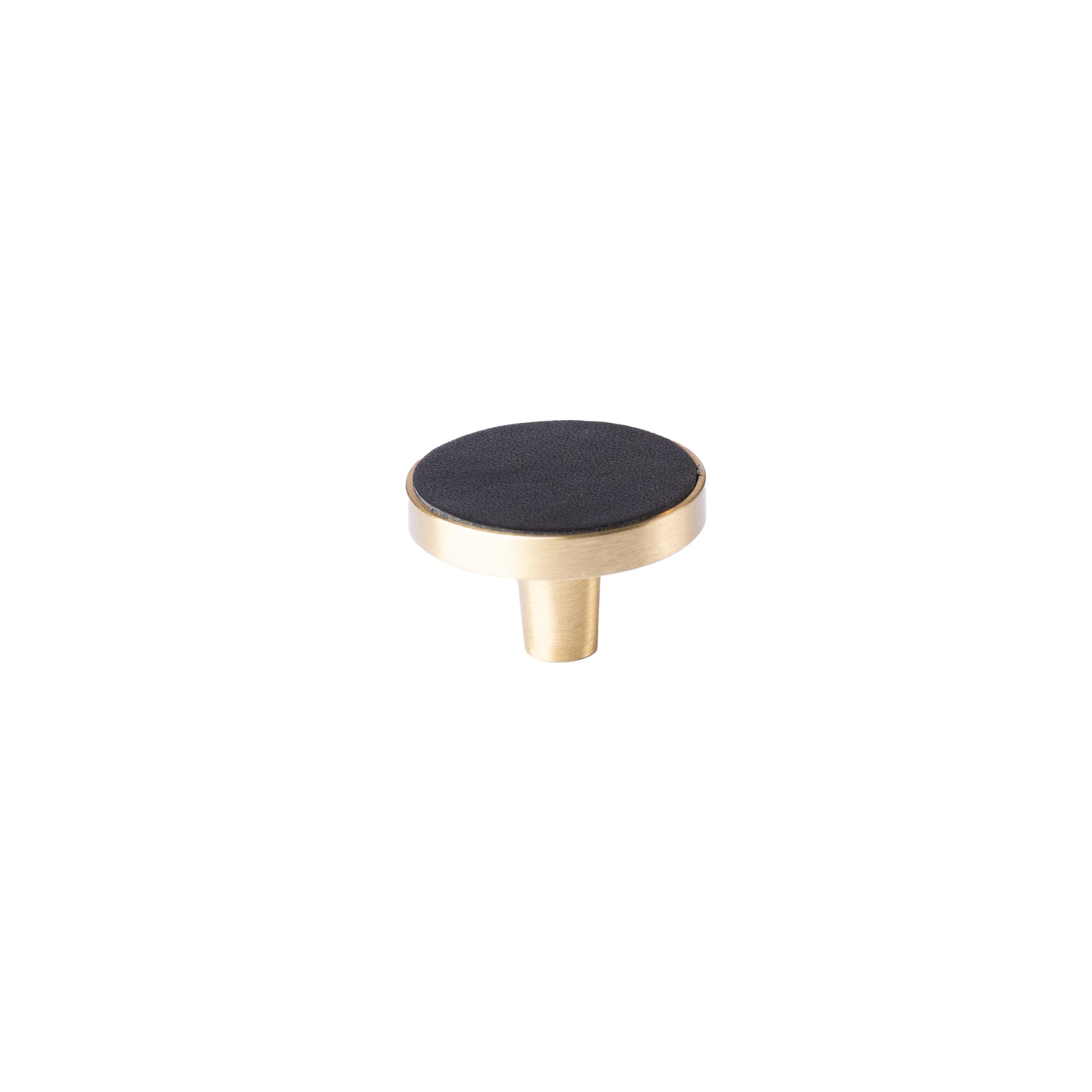 Obsidian Knob Knob 22mm / Black / Leather - M A N T A R A